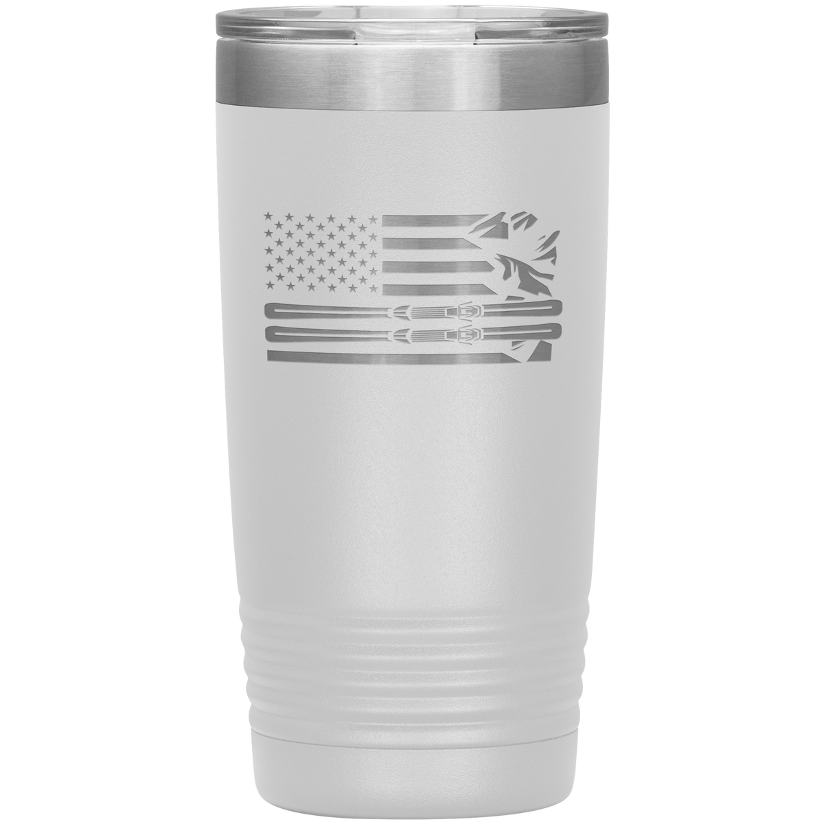 USA Ski Flag 20oz Tumbler - Powderaddicts