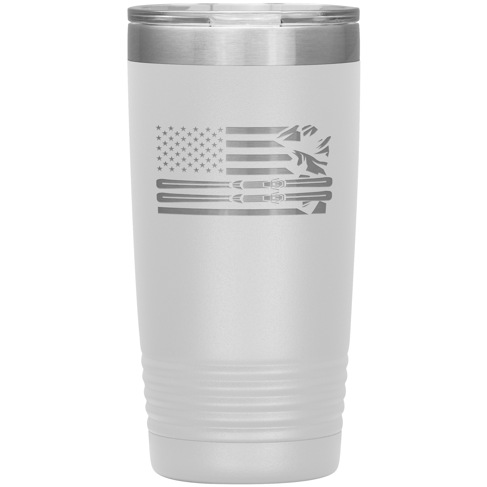 USA Ski Flag 20oz Tumbler - Powderaddicts