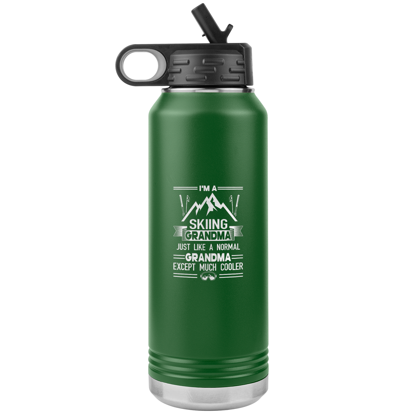I'm A Skiing Grandma 32oz Water Bottle Tumbler - Powderaddicts