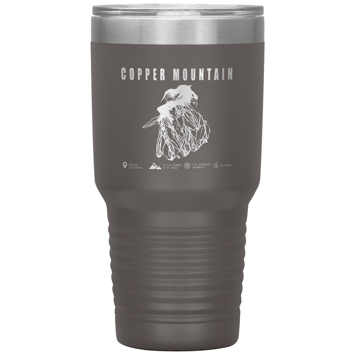 Copper Mountain Colorado Ski Trail Map 30oz Tumbler - Powderaddicts