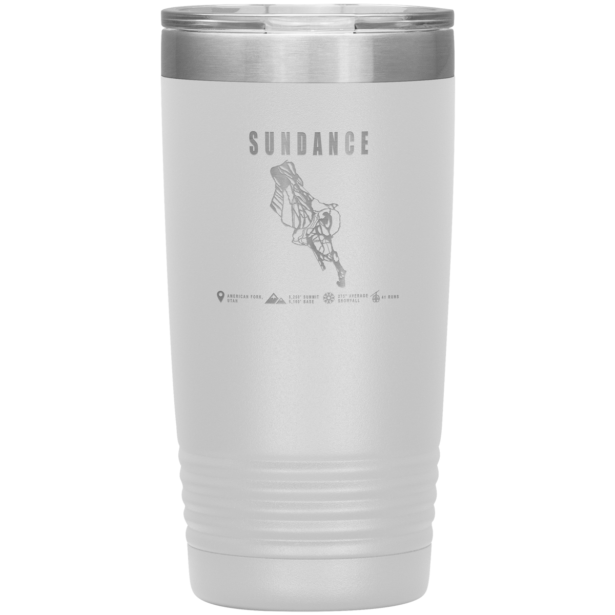 Sundance,Utah Ski Trail Map 20oz Tumbler - Powderaddicts