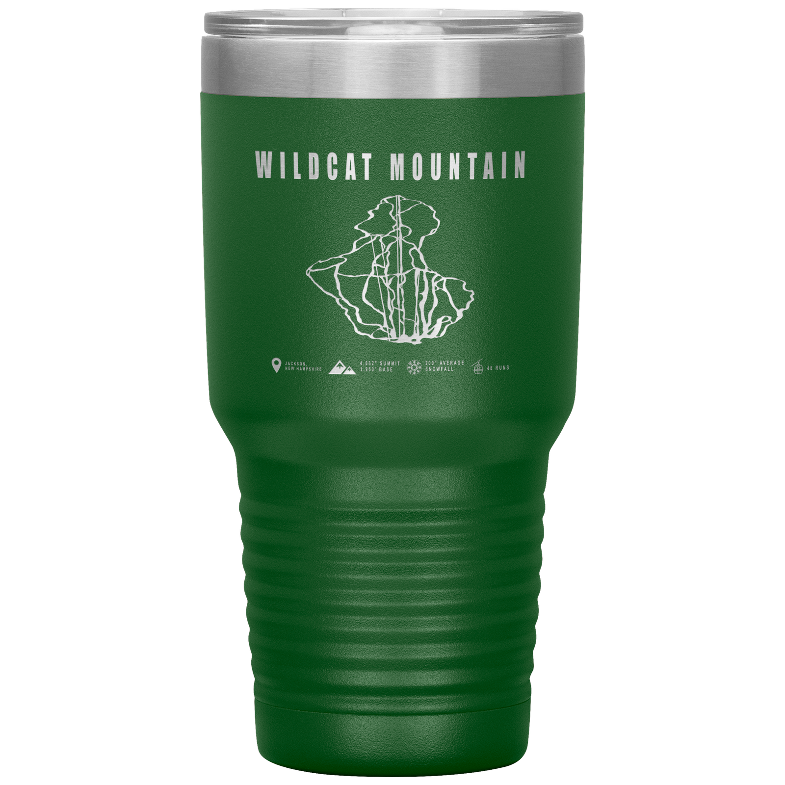 Wildcat Mountain, New Hampshire Ski Trail Map 30oz Tumbler - Powderaddicts
