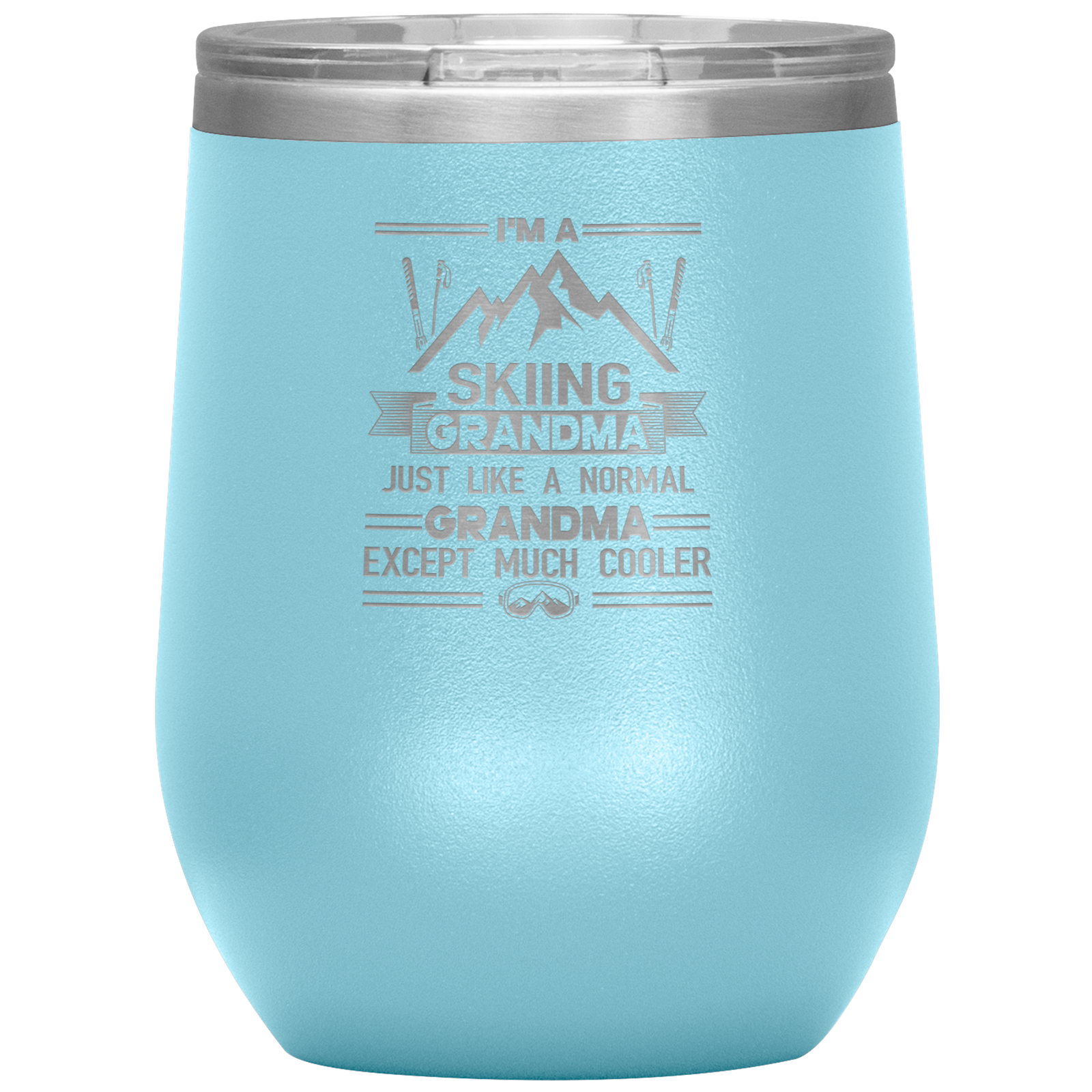 I'm A Skiing Grandma Wine 12oz Tumbler - Powderaddicts