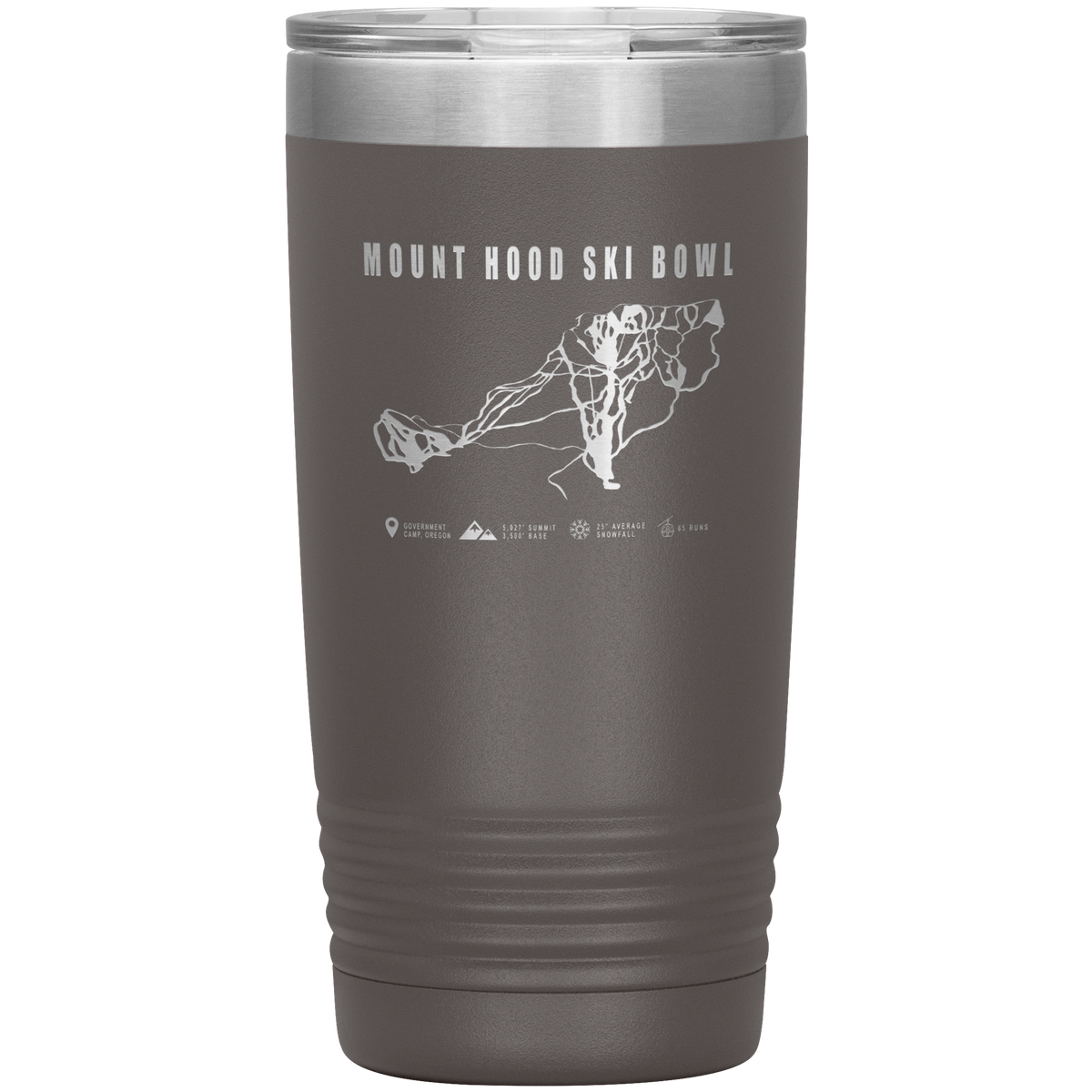 Mount Hood Ski Bowl, Oregon Ski Trail Map 20oz Tumbler - Powderaddicts
