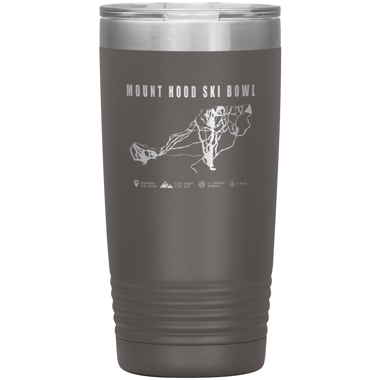 Mount Hood Ski Bowl, Oregon Ski Trail Map 20oz Tumbler - Powderaddicts