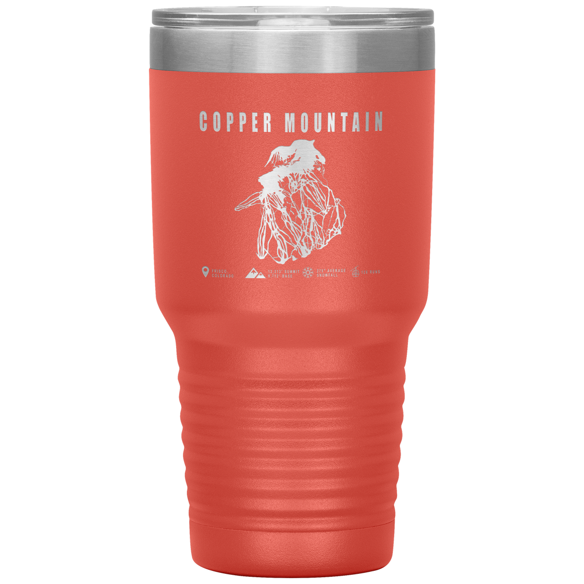 Copper Mountain Colorado Ski Trail Map 30oz Tumbler - Powderaddicts