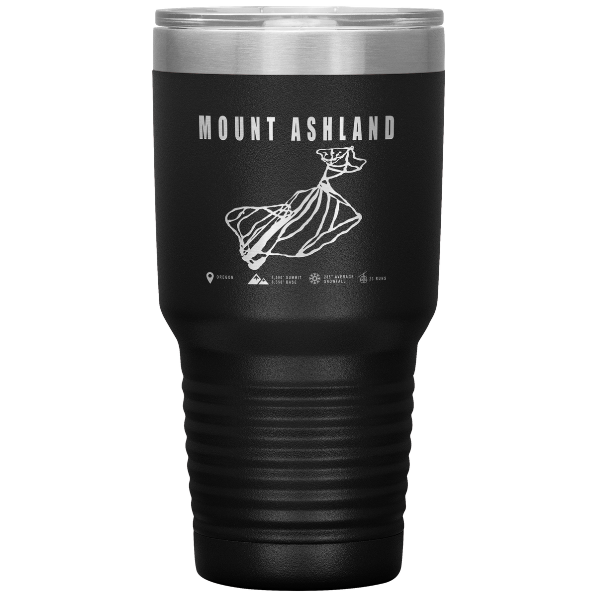Mount Ashland, Oregon Ski Trail Map 30oz Tumbler
