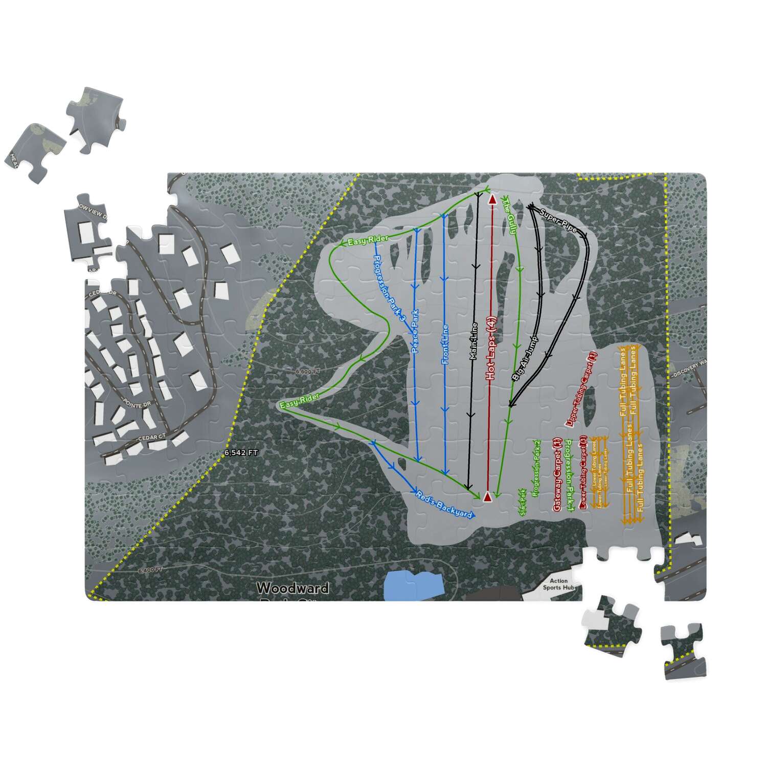 Woodward, Utah Ski Trail Map puzzle - Powderaddicts