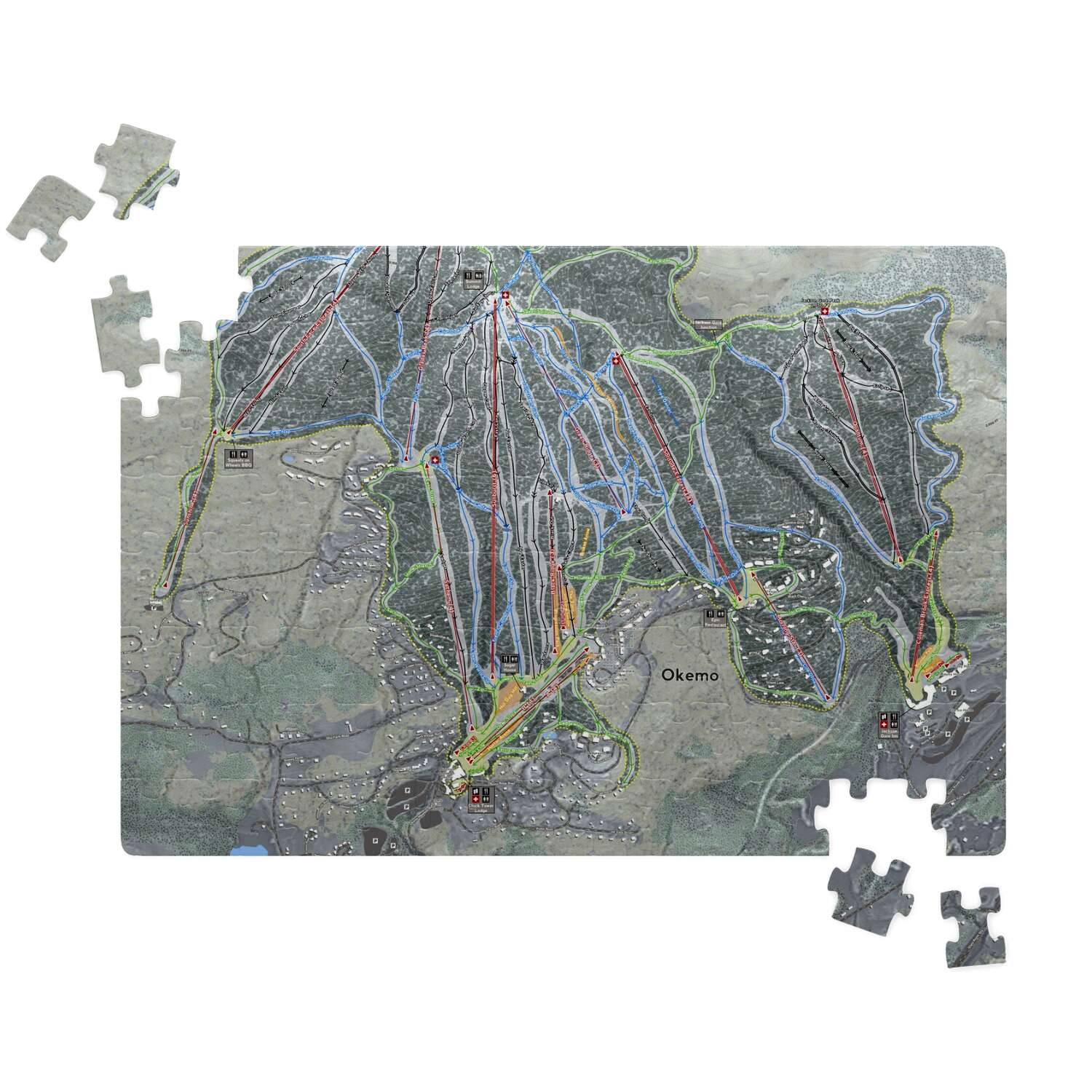 Okemo Vermont Ski Trail Map Puzzle - Powderaddicts