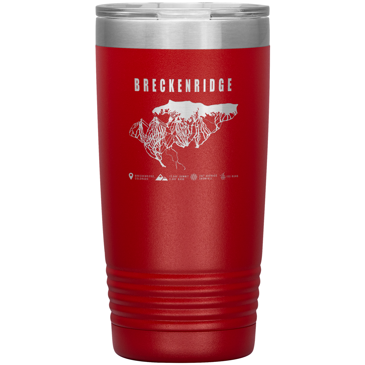 Breckenridge Colorado Ski Trail Map 20oz Tumbler - Powderaddicts