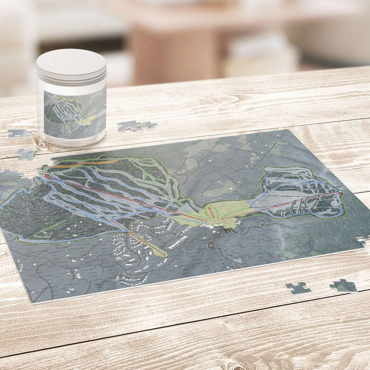 Granby Ranch, Colorado Ski Trail Map Puzzles - Powderaddicts