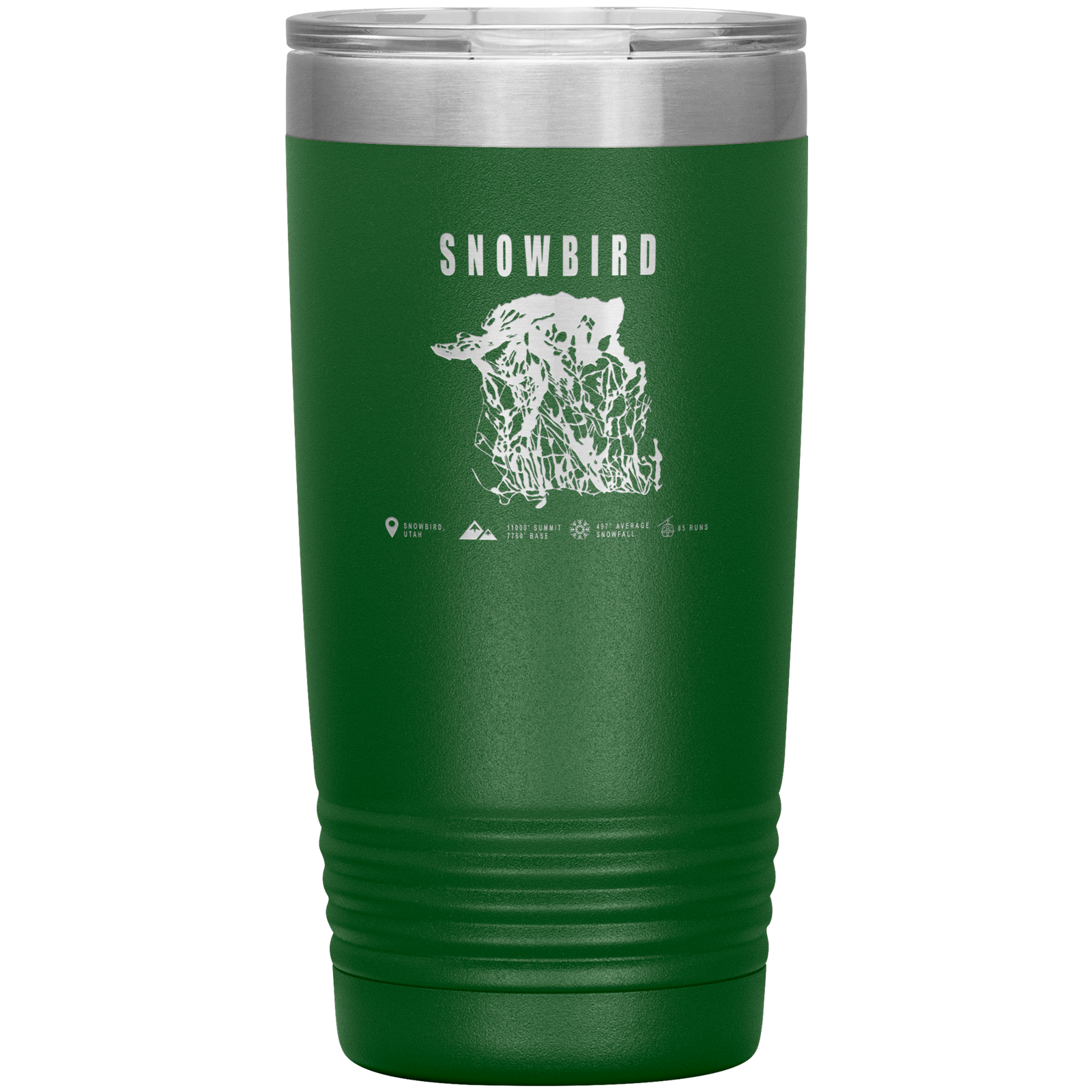 Snowbird,Utah Ski Trail Map 20oz Tumbler - Powderaddicts