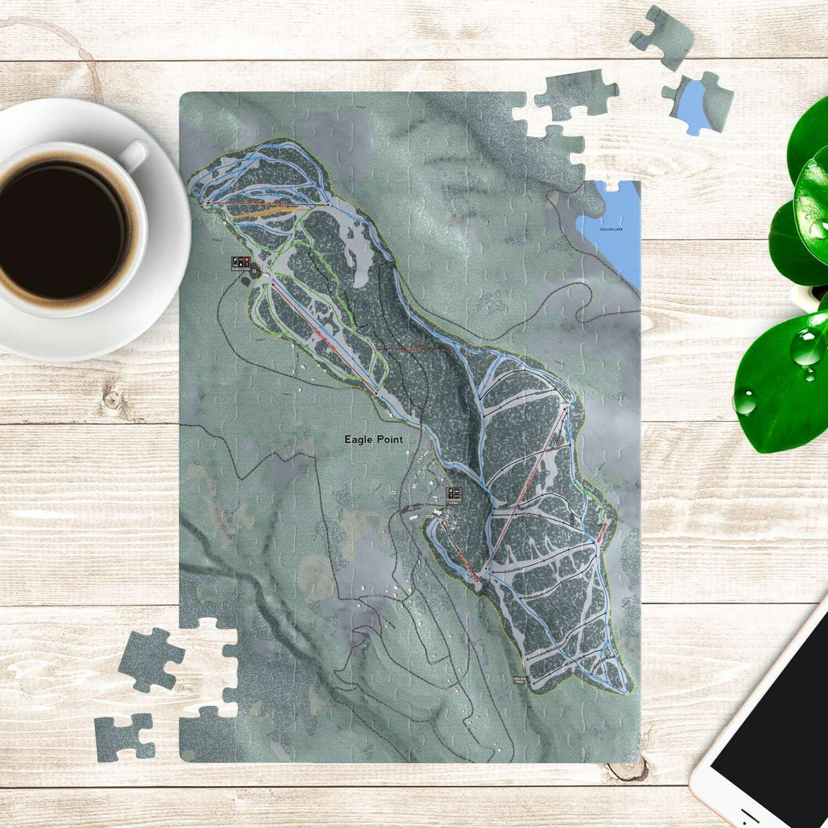 Eagle Point, Utah Ski Trail Map Puzzle - Powderaddicts