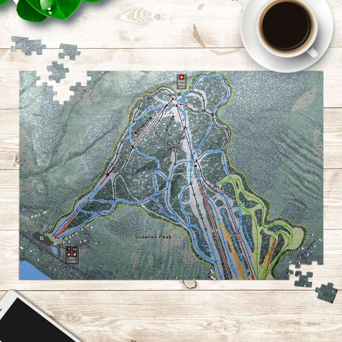 Shawnee Peak Maine Ski Trail Map Puzzle - Powderaddicts