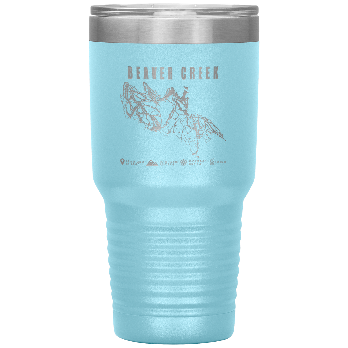 Beaver Creek Colorado Ski Trail Map 30oz Tumbler - Powderaddicts