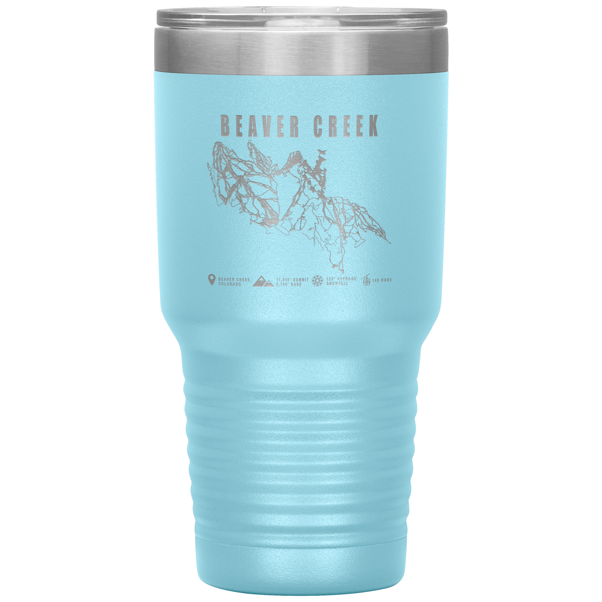 Beaver Creek Colorado Ski Trail Map 30oz Tumbler - Powderaddicts