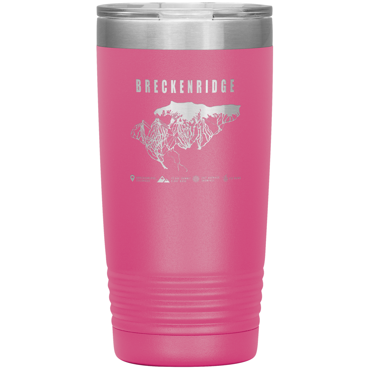 Breckenridge Colorado Ski Trail Map 20oz Tumbler - Powderaddicts