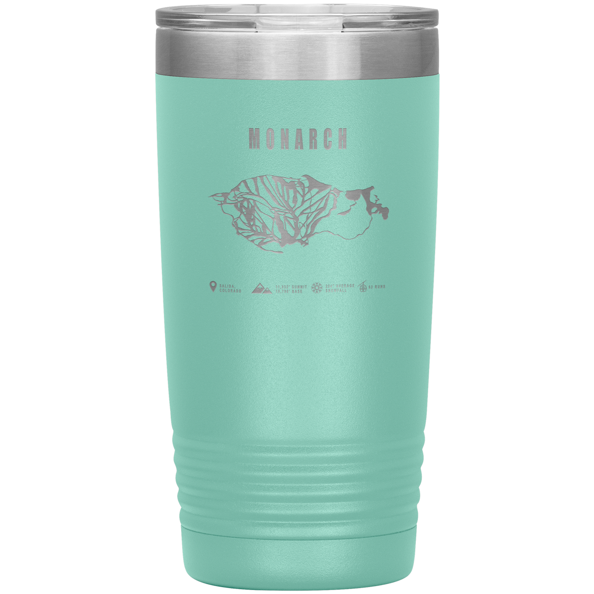 Monarch Colorado Ski Trail Map 20oz Tumbler - Powderaddicts