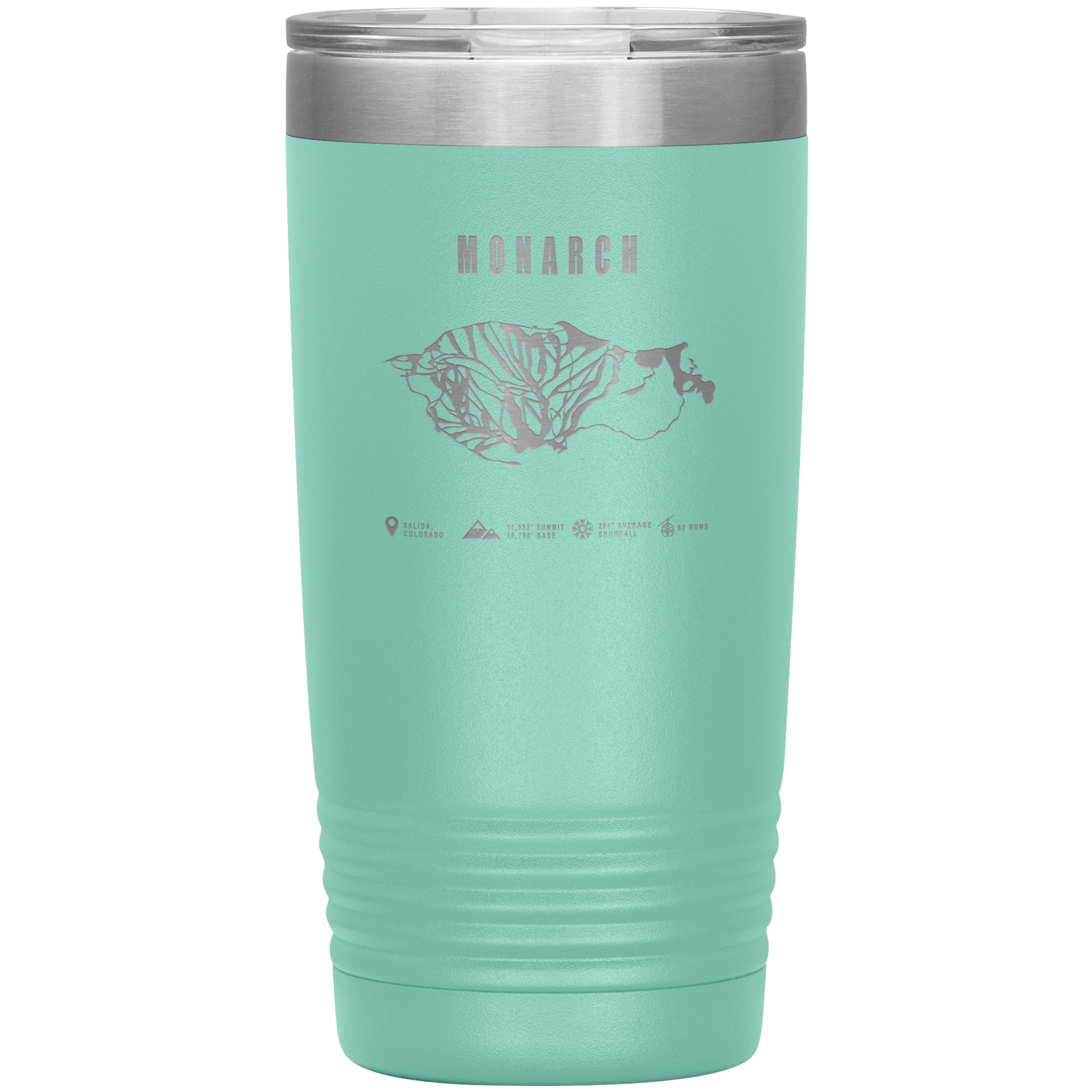 Monarch Colorado Ski Trail Map 20oz Tumbler - Powderaddicts