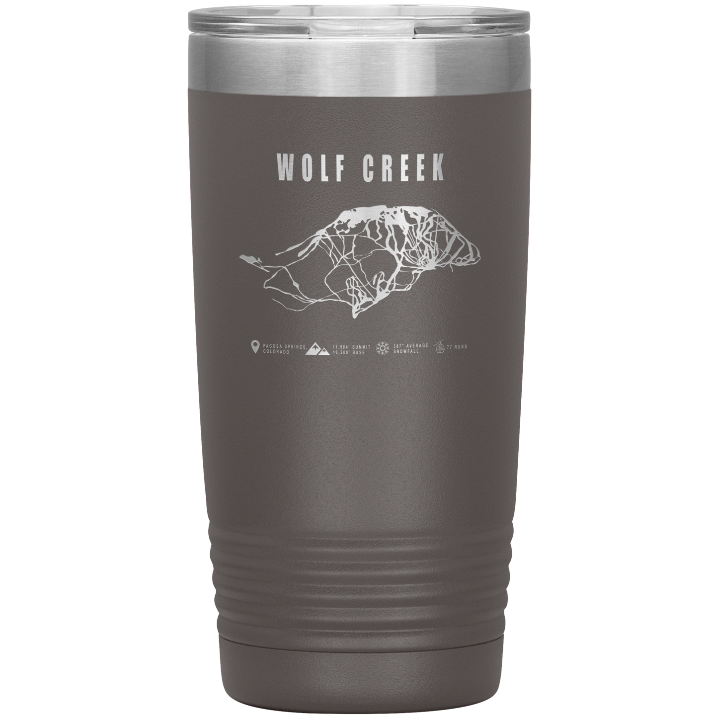Wolf Creek Colorado Ski Trail Map 20oz Tumbler - Powderaddicts