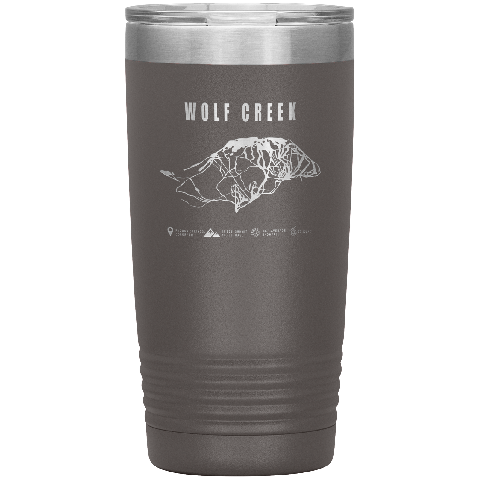 Wolf Creek Colorado Ski Trail Map 20oz Tumbler - Powderaddicts