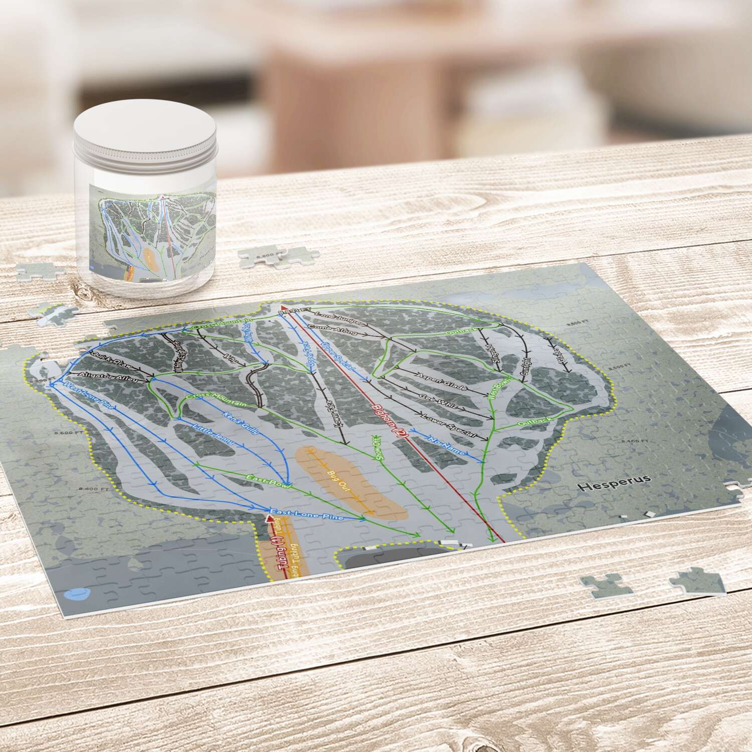 Hesperus, Colorado Ski Trail Map Puzzles - Powderaddicts