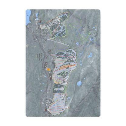 Summit At Snoqualmie, Washington Ski Resort Map Printed Beach Towel - Powderaddicts