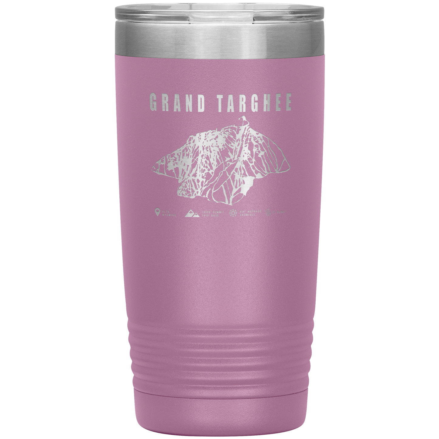 Grand Targhee Wyoming Ski Trail Map 20oz Tumbler - Powderaddicts