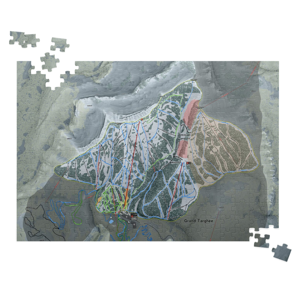 Grand Targhee, Wyoming Ski Trail Map Puzzle - Powderaddicts