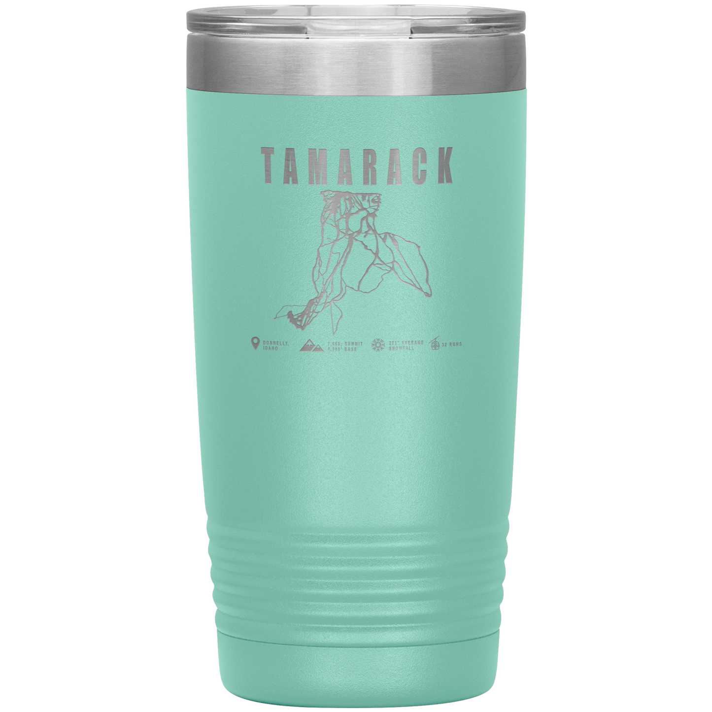 Tamarack Idaho Ski Trail Map 20oz Tumbler - Powderaddicts