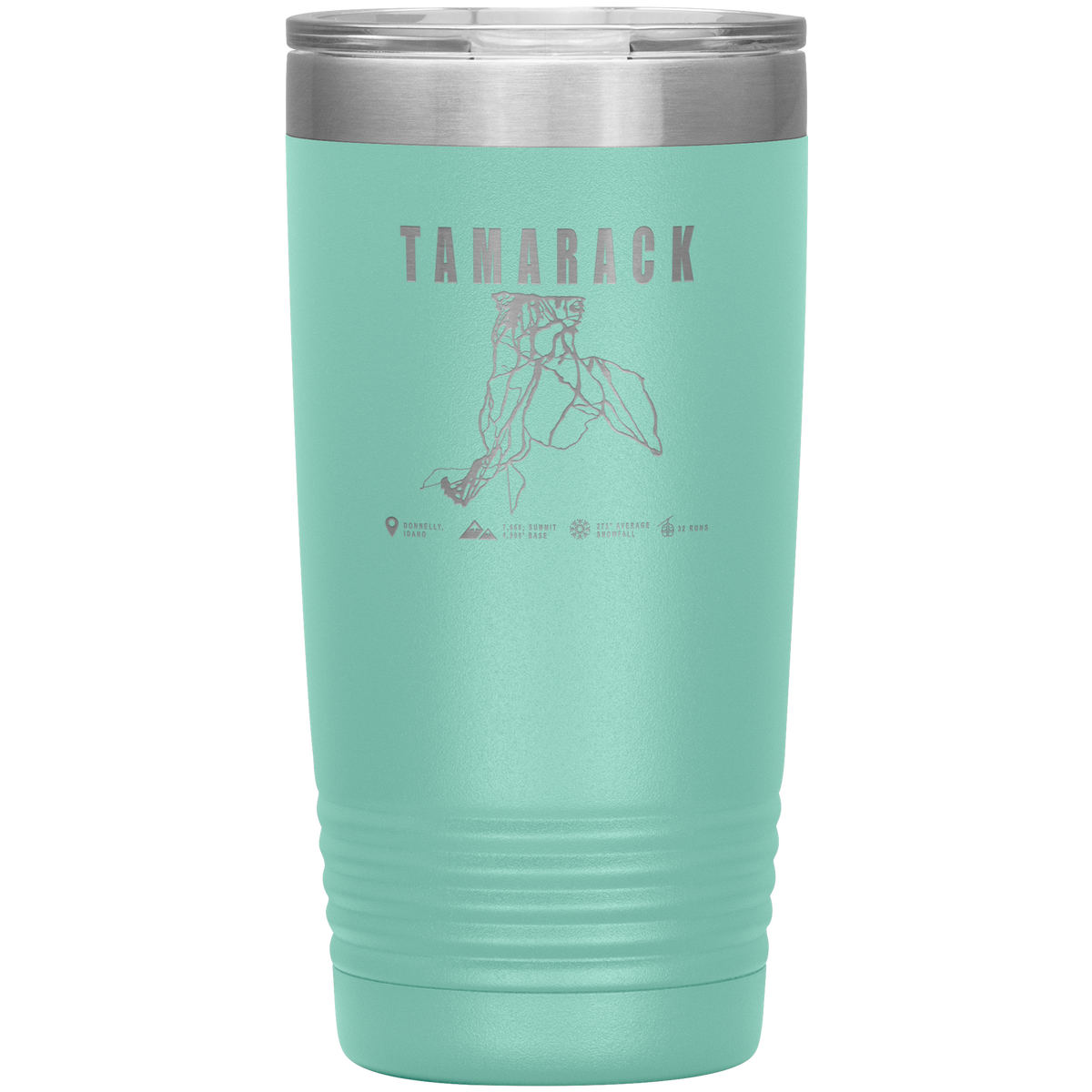 Tamarack Idaho Ski Trail Map 20oz Tumbler - Powderaddicts
