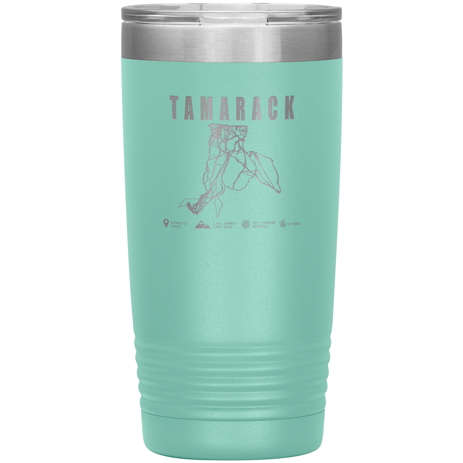 Tamarack Idaho Ski Trail Map 20oz Tumbler - Powderaddicts