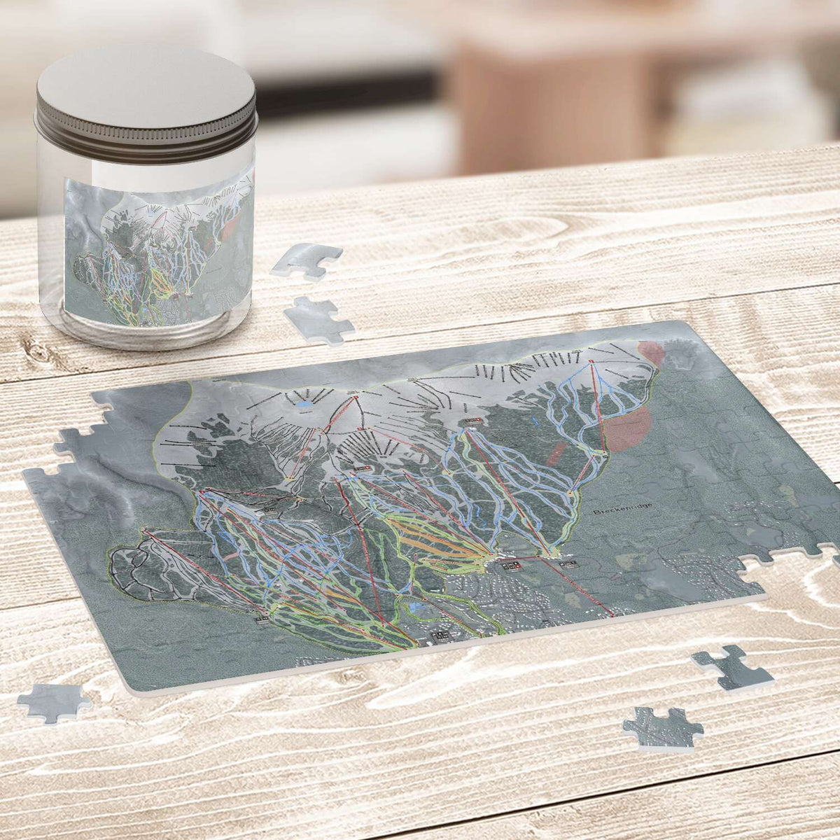 Breckenridge, Colorado Ski Trail Map Puzzles - Powderaddicts