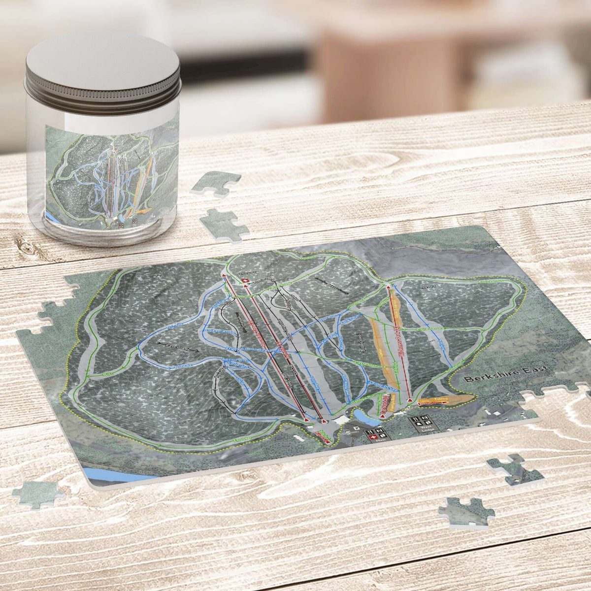 Berkshire East Massachusetts Ski Trail Map Puzzle - Powderaddicts