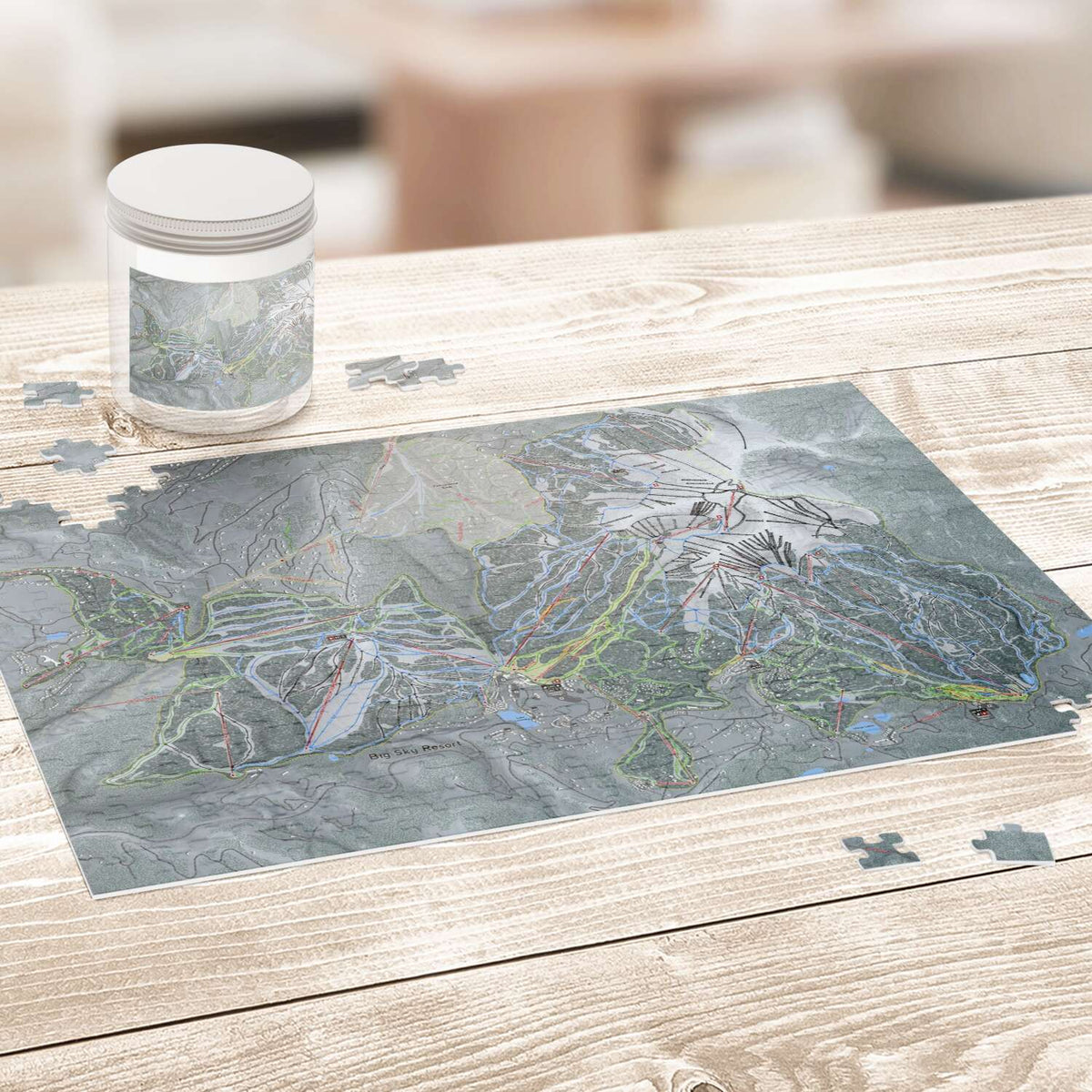 Big Sky Montana Ski Trail Map Puzzle - Powderaddicts
