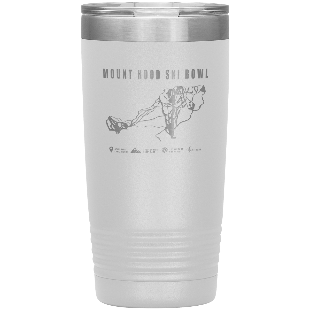Mount Hood Ski Bowl, Oregon Ski Trail Map 20oz Tumbler - Powderaddicts