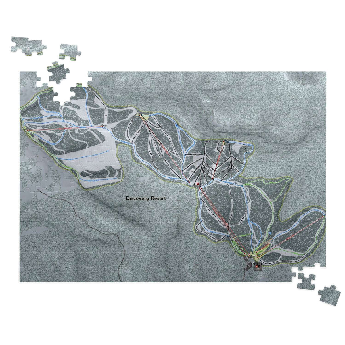 Discovery Montana Ski Trail Map Puzzle - Powderaddicts