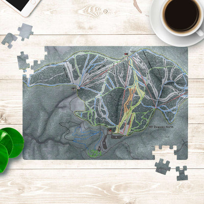 49 Degrees North Washington Ski Map Resort Puzzle - Powderaddicts