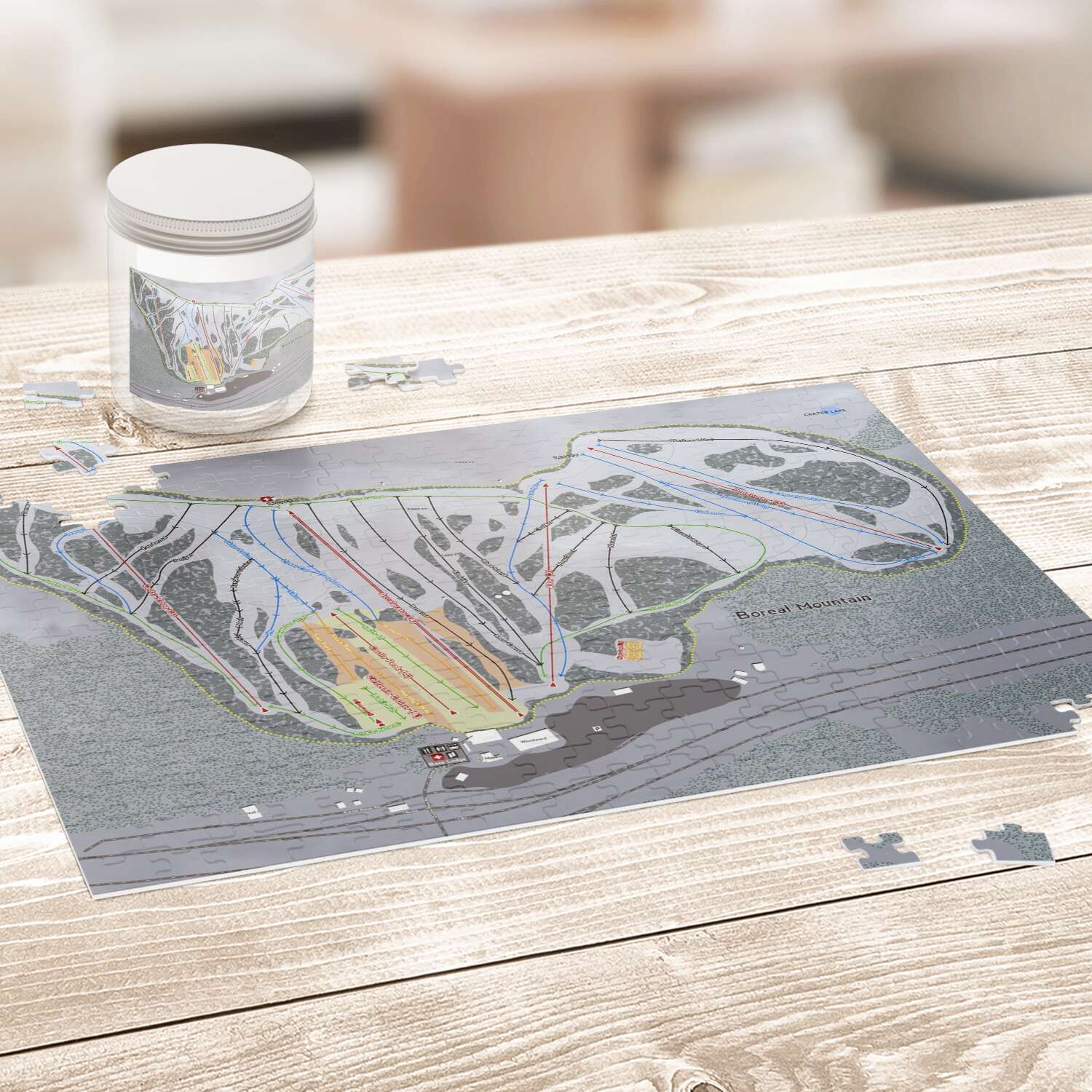 Boreal California Ski Trail Map Puzzle - Powderaddicts