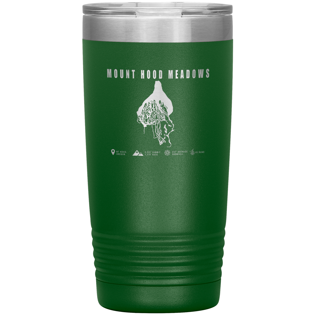 Mount Hood Meadows, Oregon Ski Trail Map 20oz Tumbler - Powderaddicts