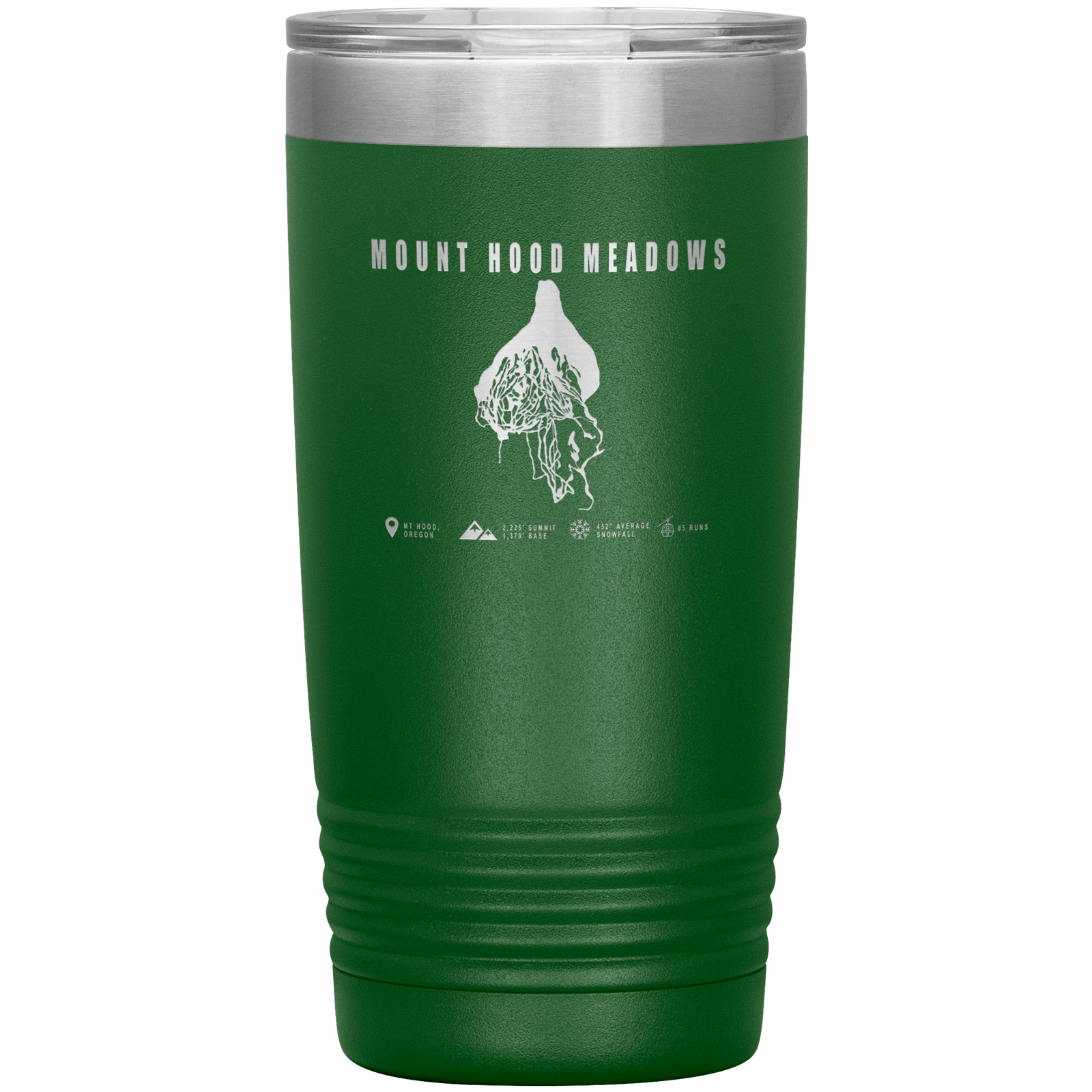 Mount Hood Meadows, Oregon Ski Trail Map 20oz Tumbler - Powderaddicts