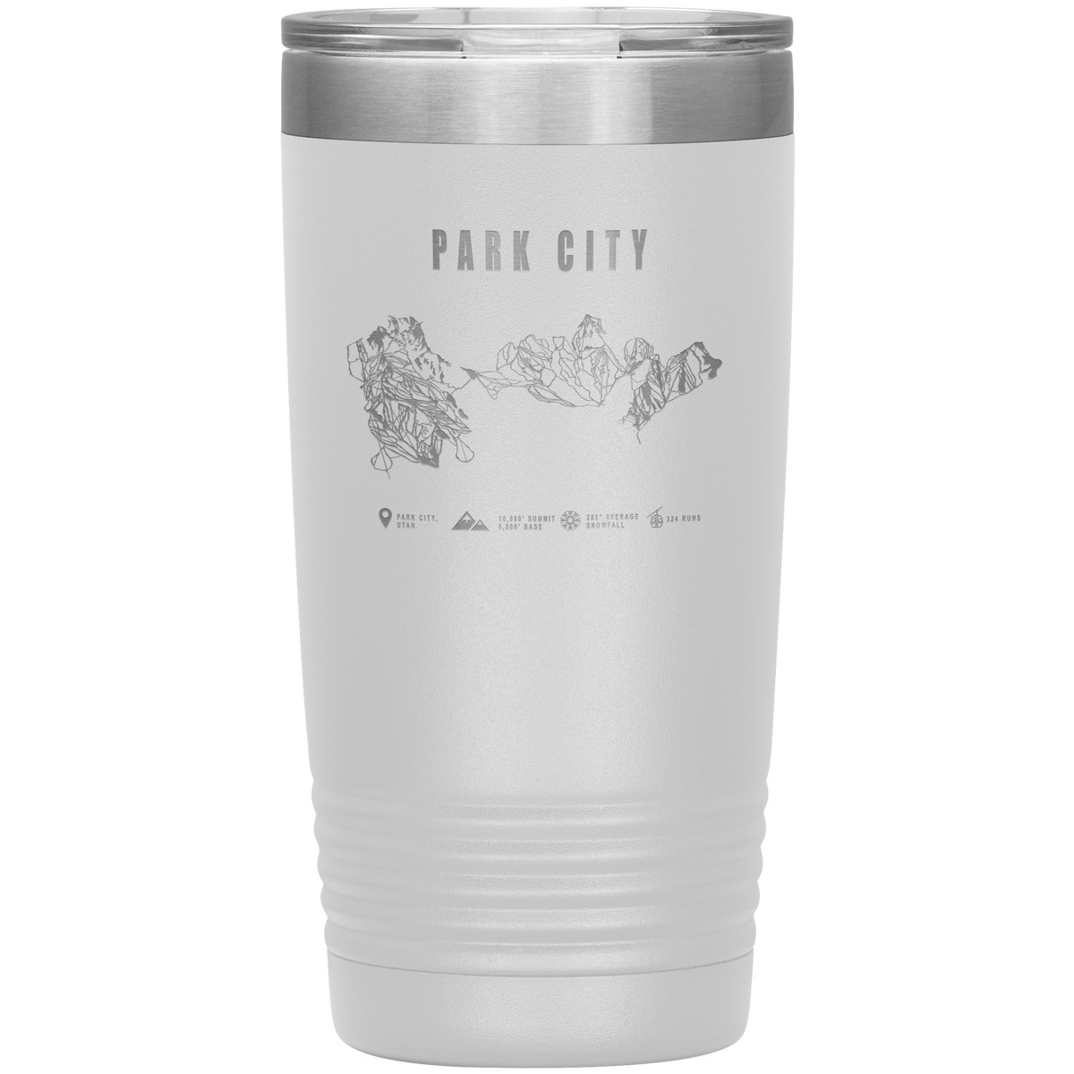 Park city,Utah Ski Trail Map 20oz Tumbler - Powderaddicts