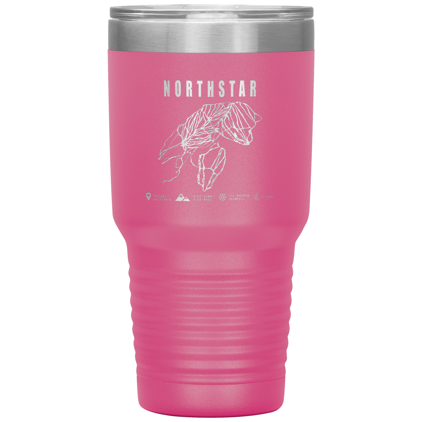 Northstar, California Ski Trail Map 30oz Tumbler - Powderaddicts