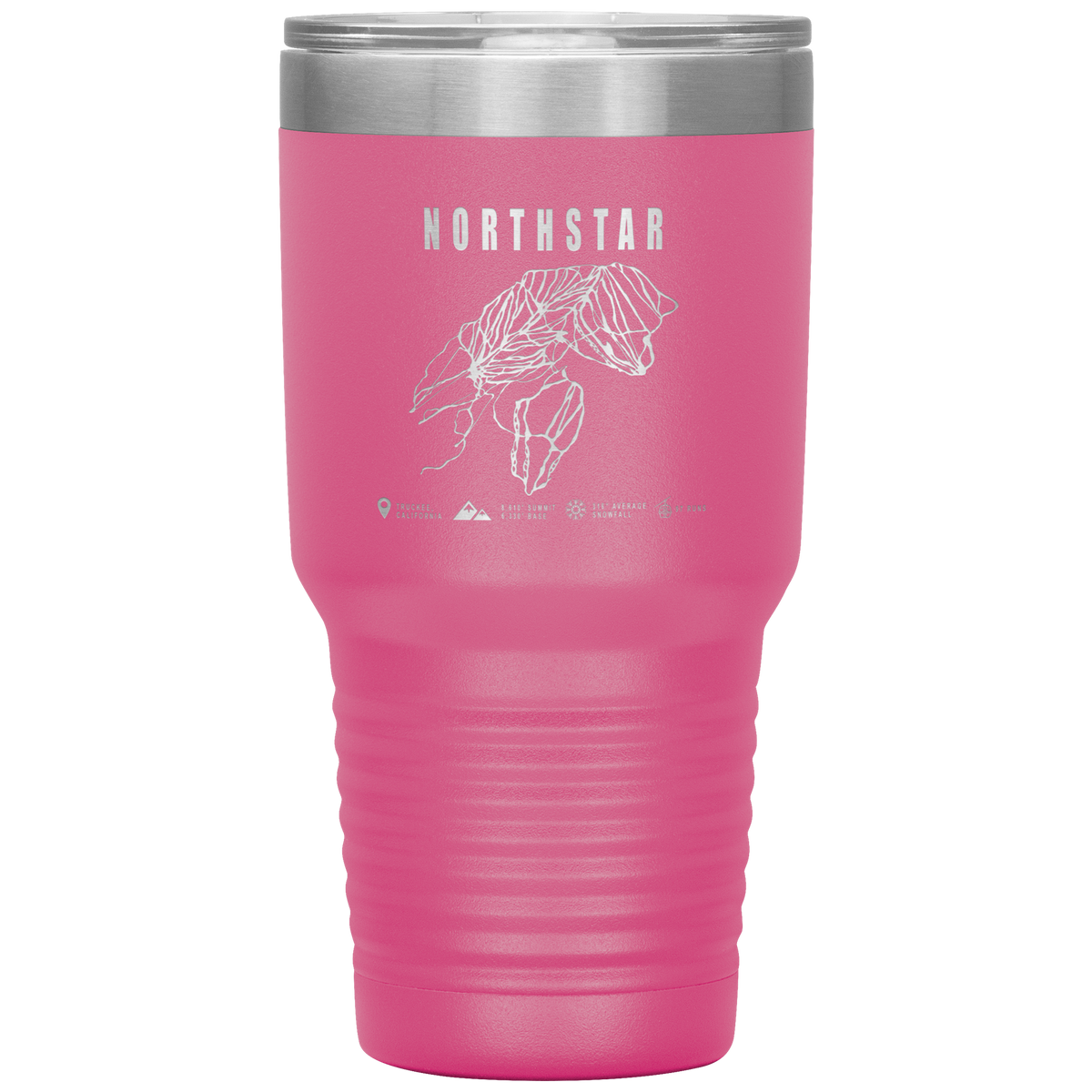 Northstar, California Ski Trail Map 30oz Tumbler - Powderaddicts