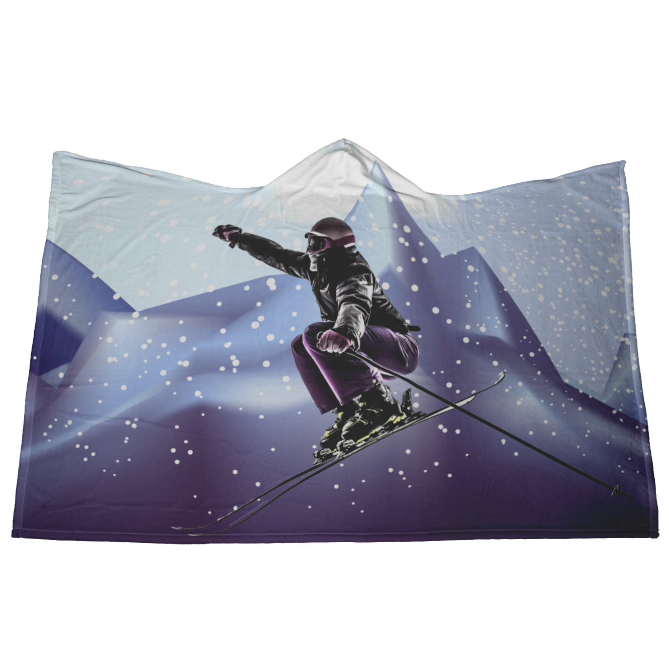 Ski Jumping Hill Hooded Blanket - Powderaddicts