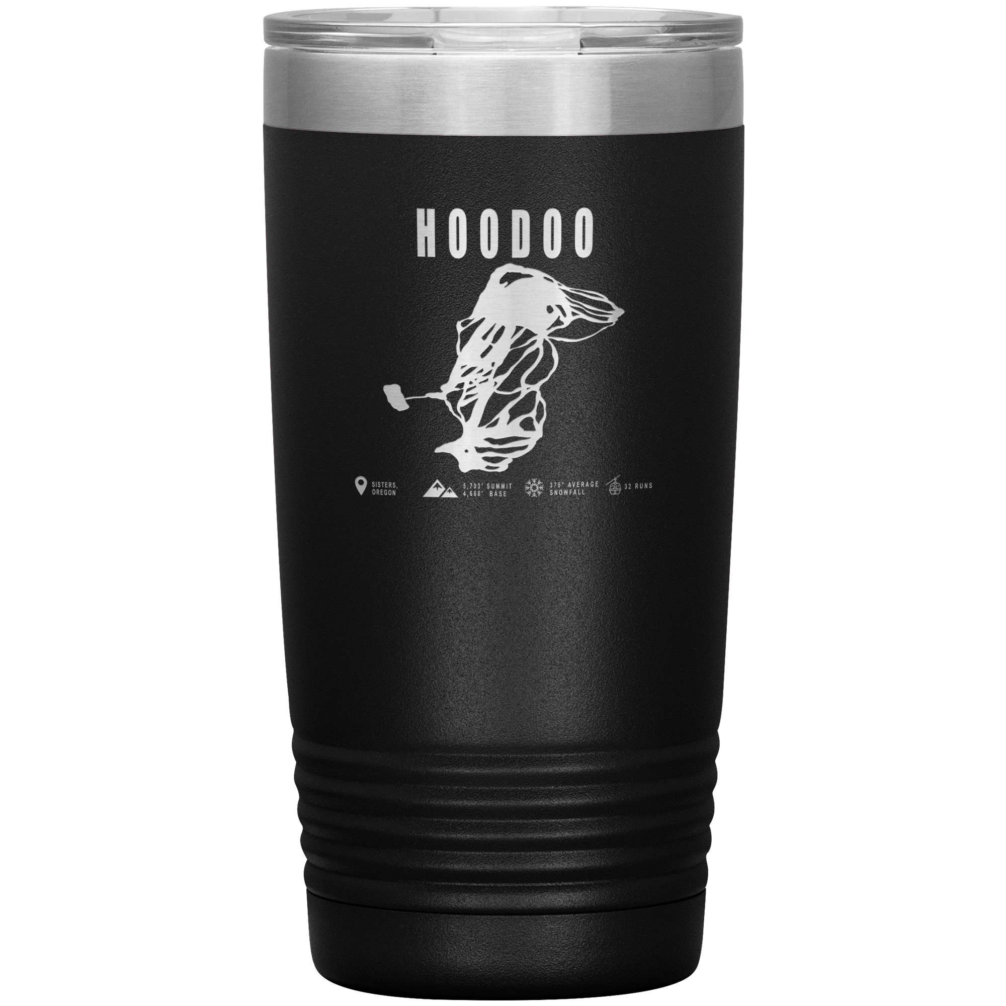 Hoodoo, Oregon Ski Trail Map 20oz Tumbler - Powderaddicts