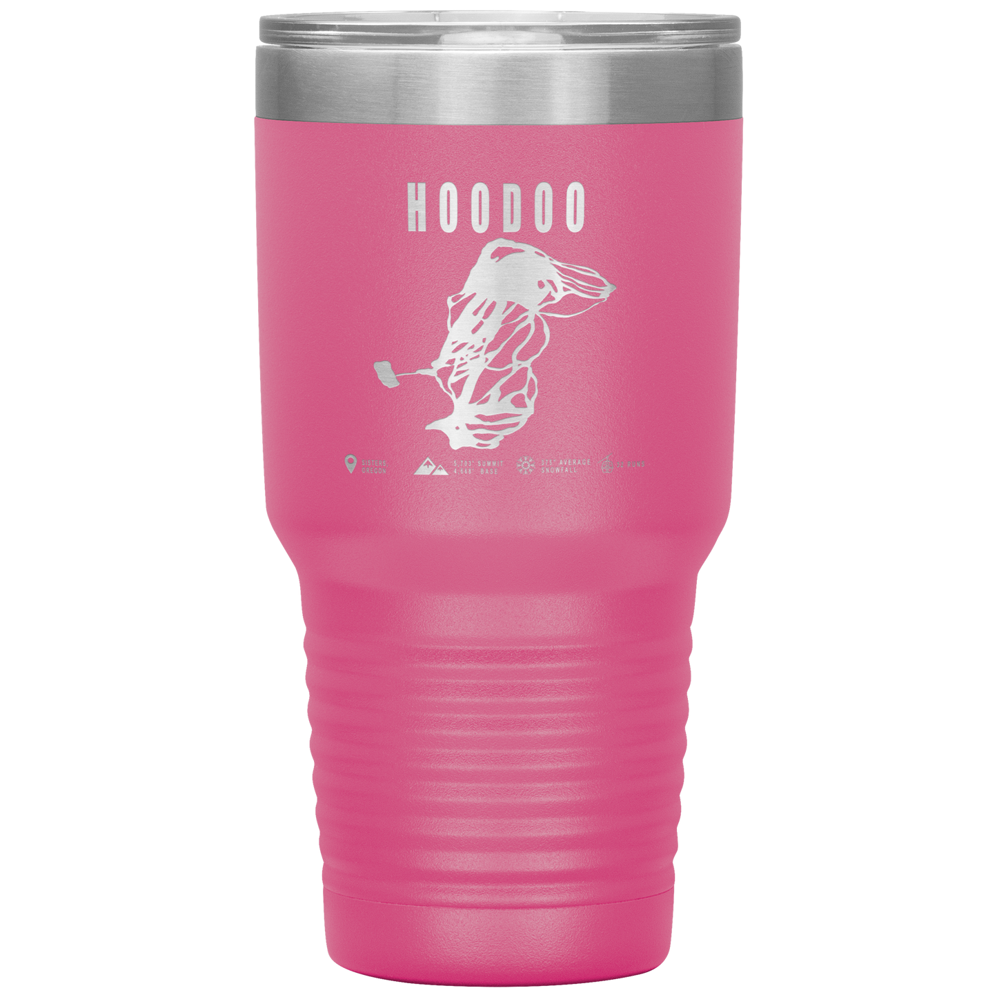 Hoodoo, Oregon Ski Trail Map 30oz Tumbler - Powderaddicts