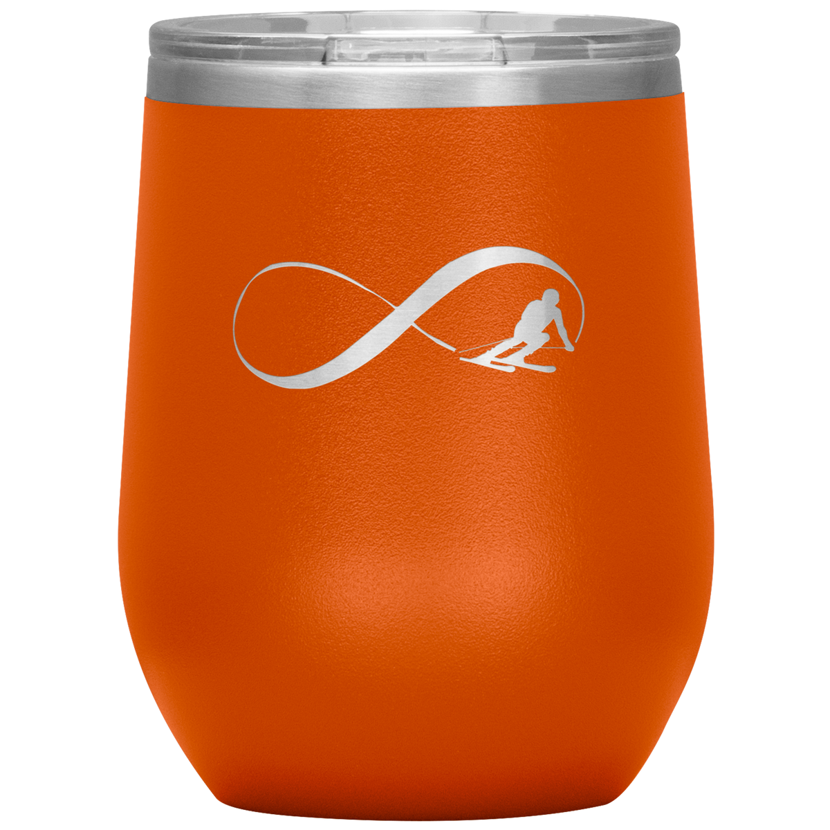 Infinity Skiing Wine 12oz Tumbler - Powderaddicts