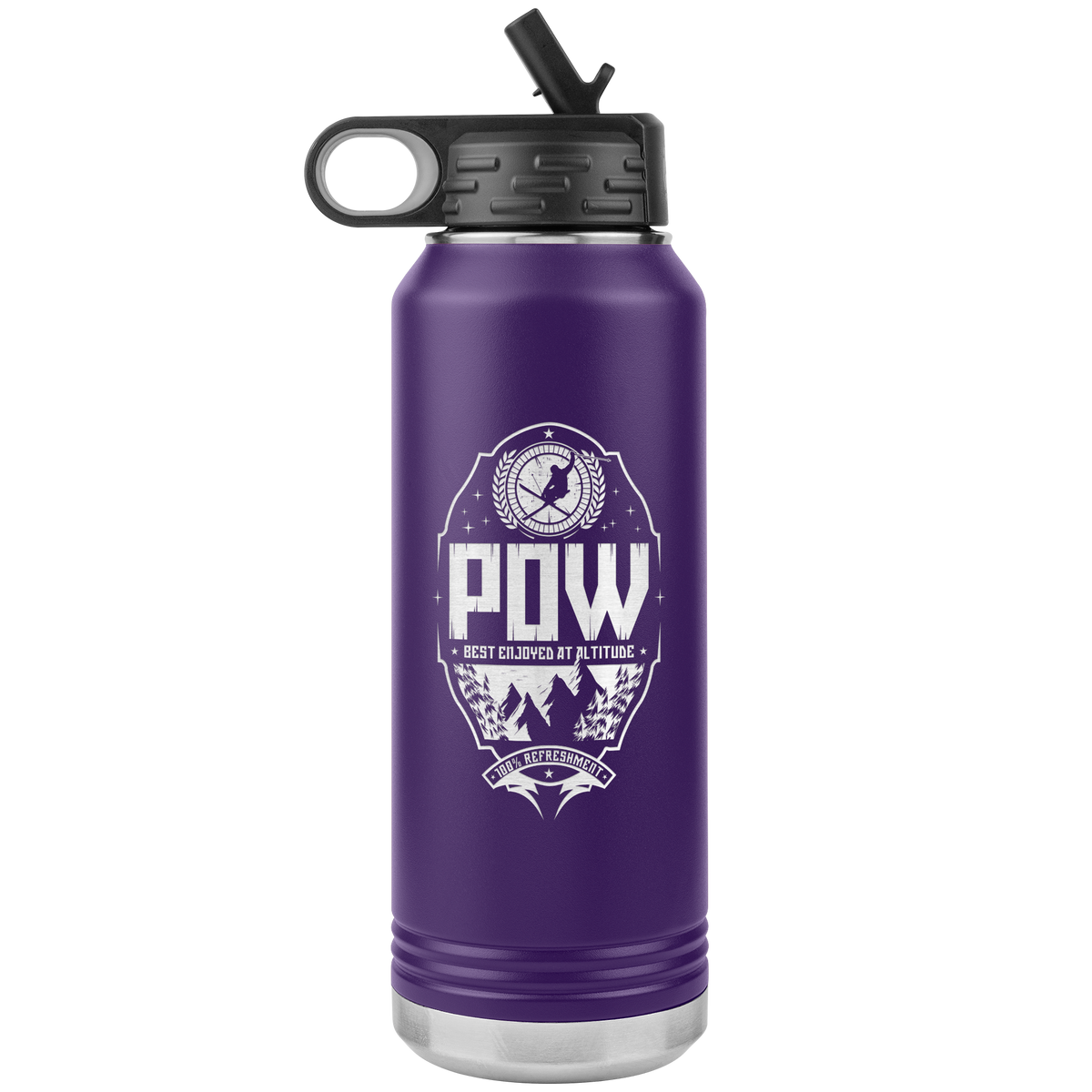Pow Best Enjoyed At Altitude 32oz Water Bottle Tumbler - Powderaddicts
