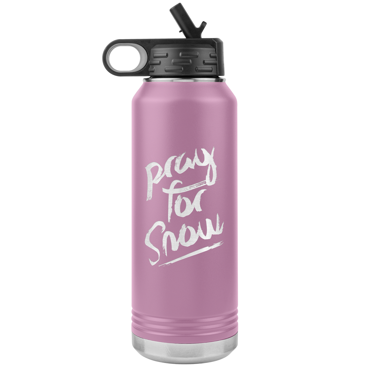 Pray For Snow Back 32oz Water Bottle Tumbler - Powderaddicts